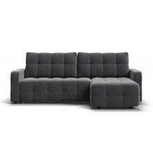 Угловой диван Уют велюр Монолит серый