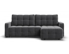 Угловой диван Уют велюр Монолит серый