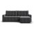 Угловой диван Уют велюр Монолит серый