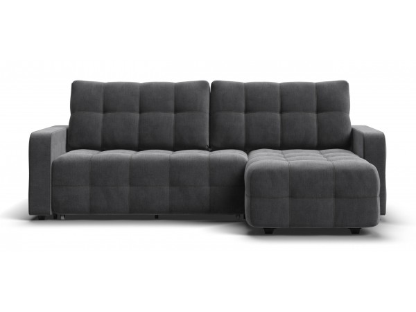 Угловой диван Уют велюр Монолит серый