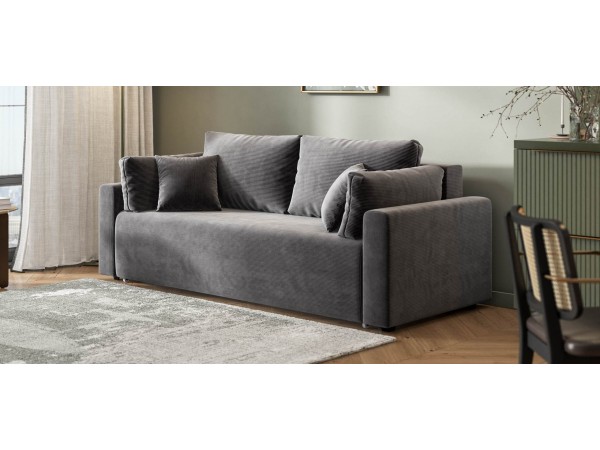 Диван Софт вельвет Корд графит