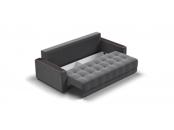 Диван Босс Маркет велюр Монолит серый