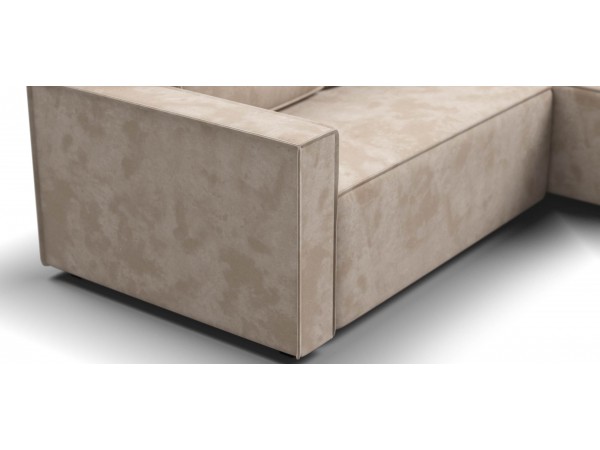 Угловой диван Лофт велюр Алькантара пепел