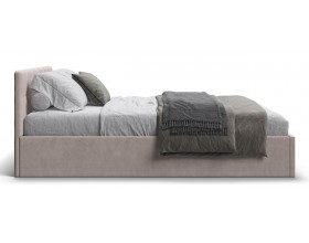 МП Белла Кровать+ПМ 160*200 велюр Монолит латте