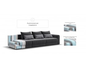 Модульный диван Ричмонд Модуль MAX Вельвет Корд графит