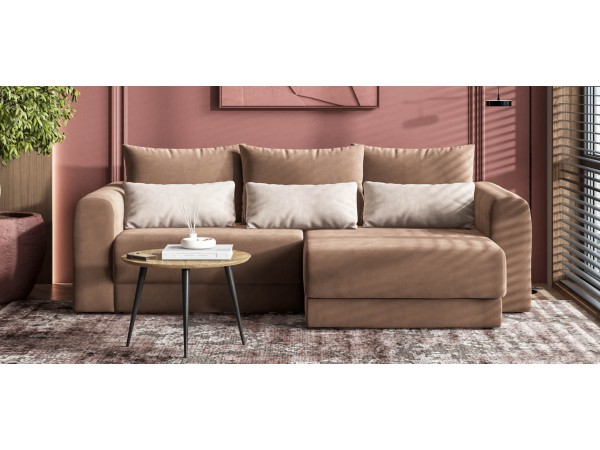 Модульный угловой диван РИЧМОНД MODOOL Велюр Monolit мокко