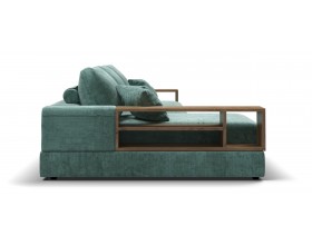 Угловой диван-кровать Босс Модуль XL левый, две полки, шенилл Глосс минт