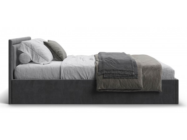 МП Фрея Кровать+ПМ 160*200 велюр Монолит серый