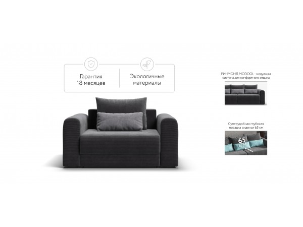 Кресло РИЧМОНД MODOOL Вельвет CORD графит