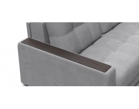 Диван Босс Маркет двухместный велюр Монолит сталь