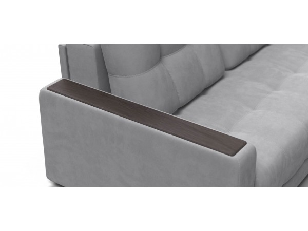 Диван Босс Маркет двухместный велюр Монолит сталь