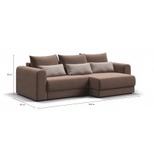 Модульный угловой диван Ричмонд Модуль Велюр Монолит мокко
