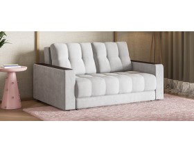 Диван Босс Маркет двухместный велюр Монолит сталь