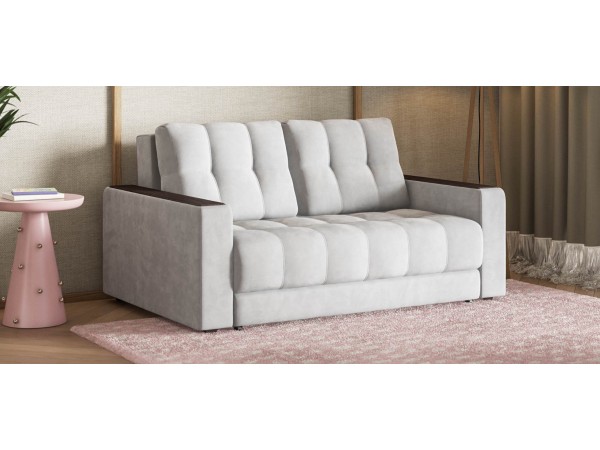 Диван Босс Маркет двухместный велюр Монолит сталь