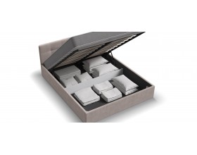 МП Белла Кровать+ПМ 160*200 велюр Монолит латте