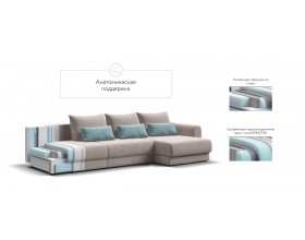 Модульный угловой диван Ричмонд Модуль MAX Велюр Монолит латте