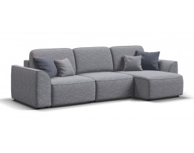 Кинг угловой диван Рогожка Венто серый