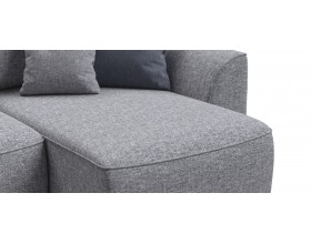 Кинг угловой диван Рогожка Венто серый