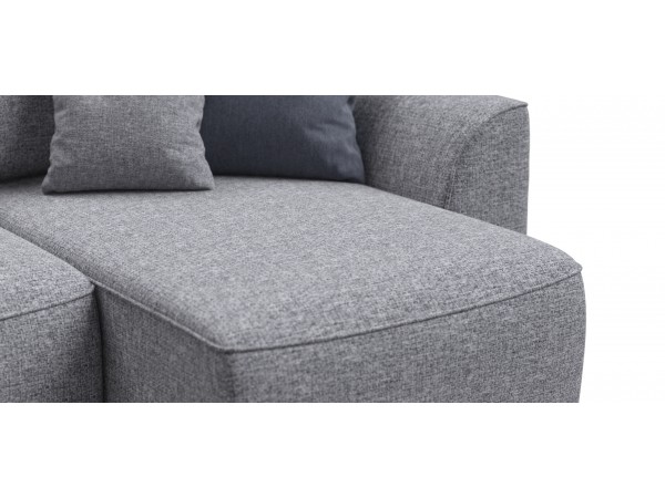 Угловой диван KING SE Рогожка Vento серый