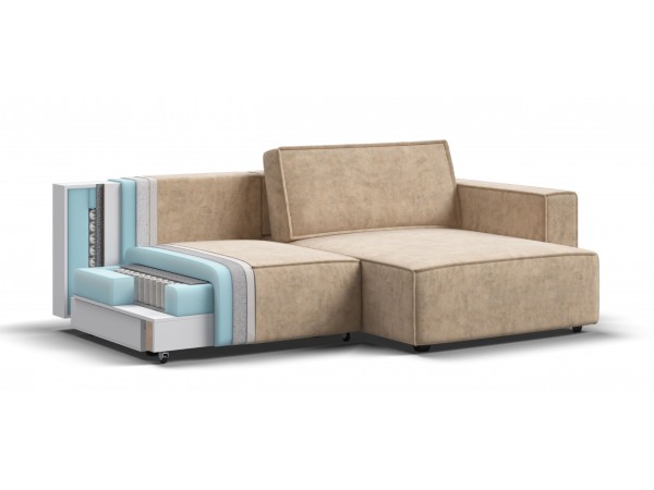 Угловой диван Босс Софт Модуль Велюр Роял шампань