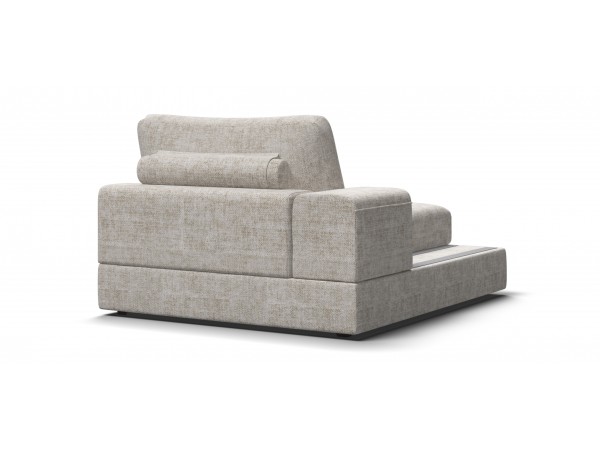 Босс Модуль оттоманка левая Шенилл Смарт кварц