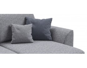 Кинг угловой диван Рогожка Венто серый