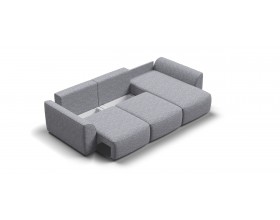 Кинг угловой диван Рогожка Венто серый