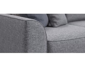 Кинг угловой диван Рогожка Венто серый