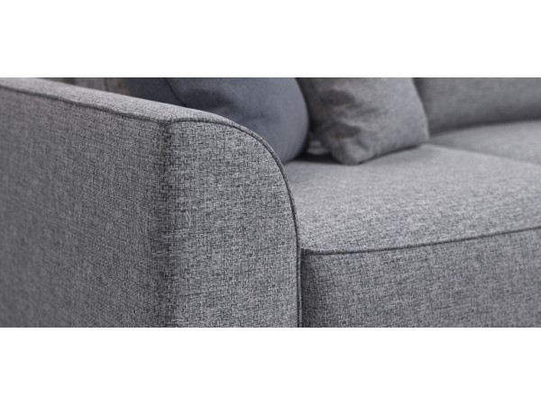 Угловой диван KING SE Рогожка Vento серый