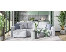 Кинг угловой диван Рогожка Венто серый