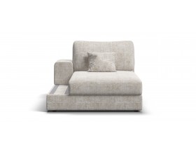 Босс Модуль оттоманка левая Шенилл Смарт кварц