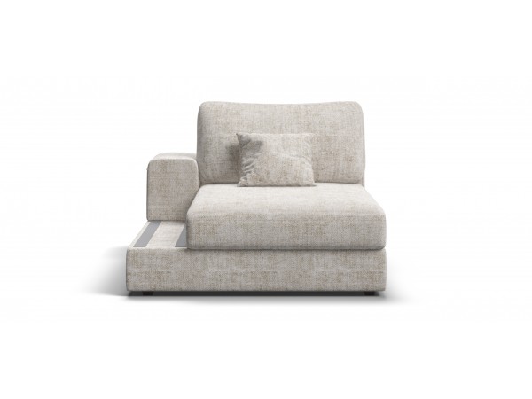 Босс Модуль оттоманка левая Шенилл Смарт кварц