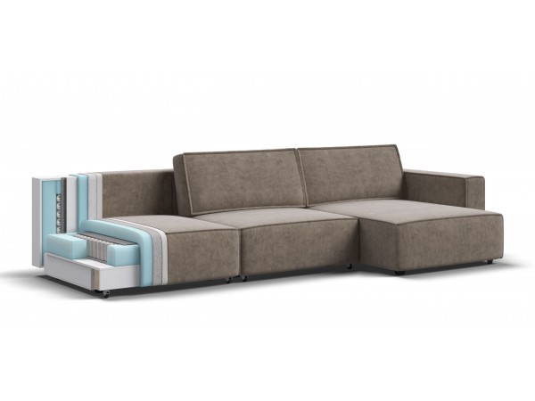 Угловой диван Босс Софт Модуль Макс Велюр Роял тауп