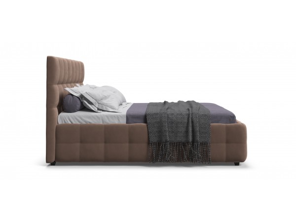 Босс Кровать+ПМ 180*200 Велюр Монолит мокко