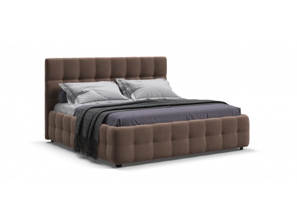 Босс Кровать+ПМ 180*200 Велюр Монолит мокко