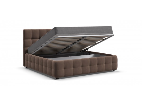 Босс Кровать+ПМ 180*200 Велюр Монолит мокко