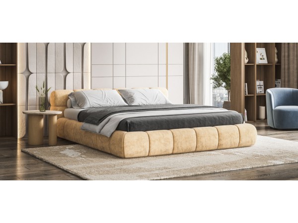 Босс Дрим Кровать+ПМ 180*200 Велюр Роял шампань