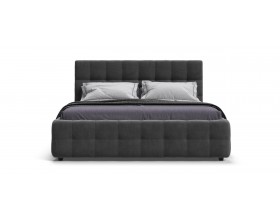 Босс Кровать+ПМ 180*200 Велюр Монолит серый