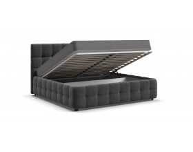 Босс Кровать+ПМ 180*200 Велюр Монолит серый