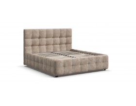 Босс Кровать+ПМ 160*200 Велюр Алькантара пепел