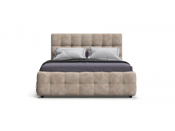 Босс Кровать+ПМ 160*200 Велюр Алькантара пепел