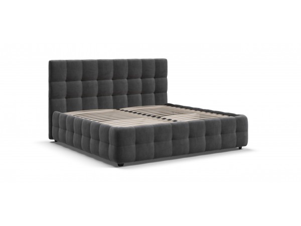 Босс Кровать+ПМ 180*200 Велюр Монолит серый