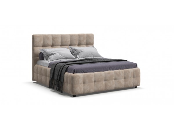 Босс Кровать+ПМ 160*200 Велюр Алькантара пепел