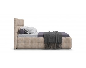 Босс Кровать+ПМ 160*200 Велюр Алькантара пепел