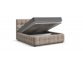 Босс Кровать+ПМ 160*200 Велюр Алькантара пепел
