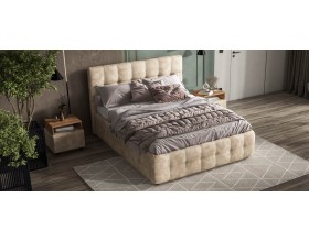 Босс Кровать+ПМ 160*200 Велюр Алькантара пепел