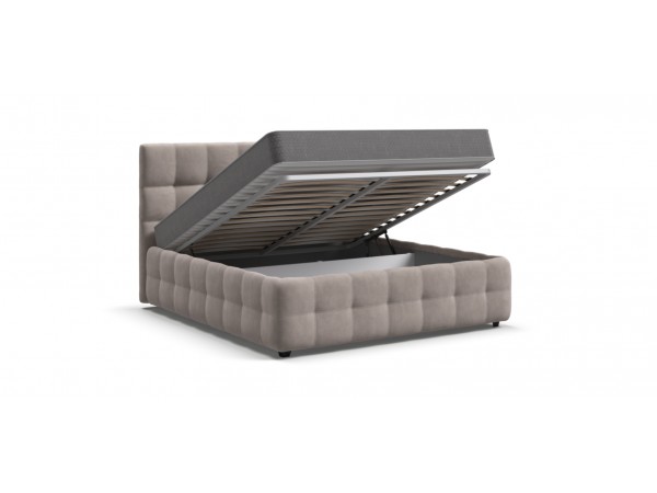 Босс Кровать+ПМ 160*200 Велюр Монолит латте