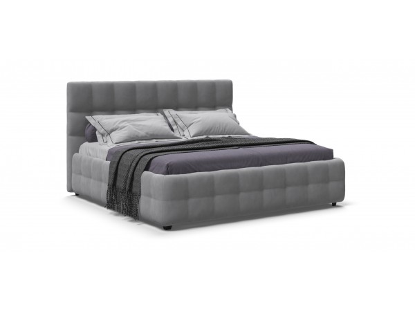 Босс Кровать+ПМ 180*200 Велюр Монолит сталь