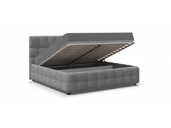 Босс Кровать+ПМ 180*200 Велюр Монолит сталь