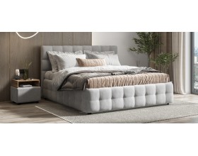 Босс Кровать+ПМ 180*200 Велюр Монолит сталь